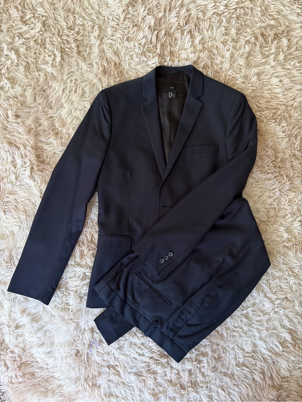 H&M Men's Navy Two-Piece Suit Blazer & Slacks 36R / 32R